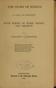 Front cover of The story of Judeth by William V. Lawrance