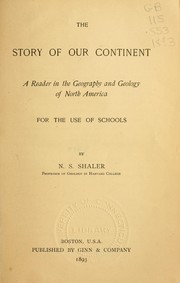 Front cover of The story of our continent by Nathaniel Southgate Shaler