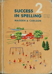 Front cover of Success in spelling by Richard Madden