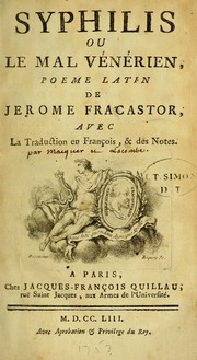 Cover of Syphilis, ou, Le mal vénérien by Girolamo Fracastoro