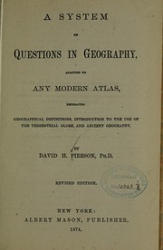 Front cover of A system of questions in geography by David H. Pierson