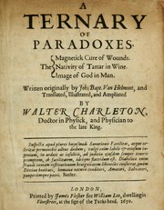 Cover of A ternary of paradoxes by Jean Baptiste van Helmont