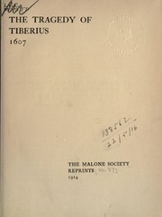 Front cover of The tragedy of Tiberius by Walter Wilson Greg
