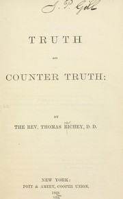 Cover of Truth and counter truth by Thomas Richey
