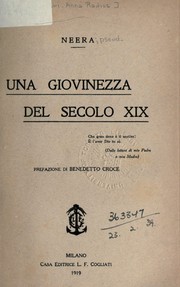 Front cover of Una giovinezza del secolo XIX by Anna Zuccari Radius