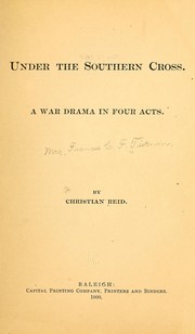 Cover of Under the southern cross by Christian Reid