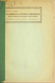 Front cover of Un episodio della Battaglia di Roncisvalle nella poesia castigliana e portoghese by Angelo Monteverdi