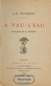 Front cover of À vau l'eau by Joris-Karl Huysmans