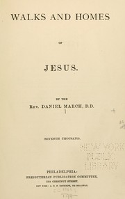 Front cover of Walks and homes of Jesus by Daniel March