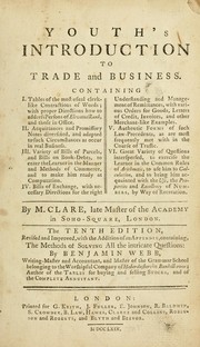 Cover of Youth's introduction to trade and business by M. Clare