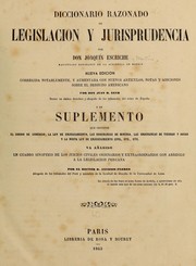 Front cover of Diccionario razonado de legislación y jurisprudencia by Joaquín Escriche