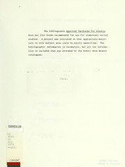 Cover of Approved textbooks for Alberta by Alberta. Dept. of Education
