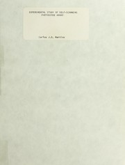 Front cover of Experimental study of self-scanning photodiode array by Carlos J. G. Martins