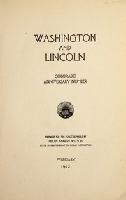 Front cover of Washington and Lincoln by Helen Marsh Wixson