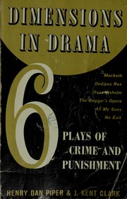 Cover of Dimensions in drama by J. Kent Clark