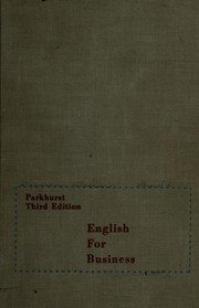 Front cover of English for business by Charles Chandler Parkhurst