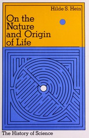 Front cover of On the nature and origin of life by Hilde S. Hein