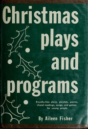 Front cover of Christmas plays and programs by Aileen Lucia Fisher