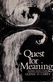 Cover of Quest for meaning by Glenn O. Carey