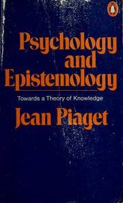 Front cover of Psychology and epistemology by Jean Piaget