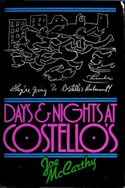Front cover of Days and nights at Costellos's by McCarthy, Joe