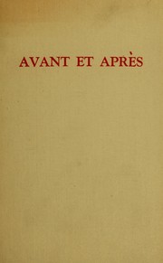 Cover of Avant et après by Paul Gauguin