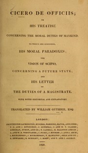 Cover of Cicero De officius by Cicero