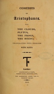 Front cover of Comedies of Aristophanes, viz, The Clouds, Plutus, The Frogs, The Birds by Aristophanes