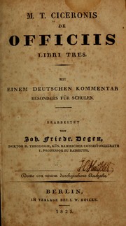 Front cover of De officiis libri tres by Cicero