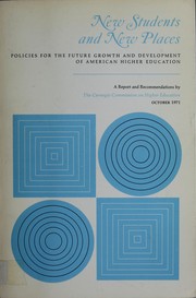Front cover of New students and new places by Carnegie Commission on Higher Education.