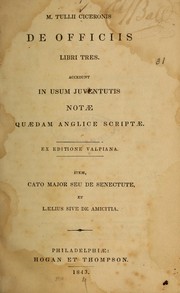 Front cover of De officiis libri tres by Cicero