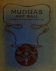 Front cover of Mudras auf Bali by P. de Kat Angelino
