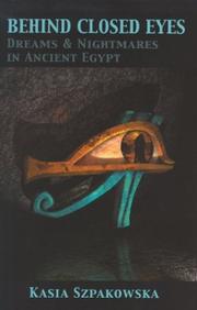 Front cover of Behind Closed Eyes by Kasia Szpakowska