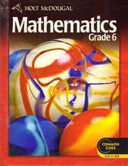 Cover of Holt McDougal Mathematics by Jennie M. Bennett