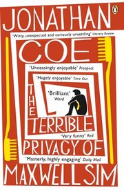 Front cover of The Terrible Privacy Of Maxwell Sim by Jonathan Coe