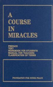 Cover of A Course in miracles by Foundation for Inner Peace