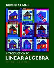 Cover of Introduction to linear algebra by Gilbert Strang