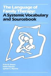 Front cover of The language of family therapy by Fritz B. Simon