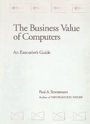 Front cover of The business value of computers by Paul A. Strassmann