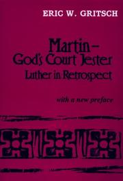 Front cover of Martin--God's court jester by Eric W. Gritsch