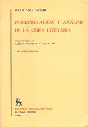Cover of Interpretación y análisis de la obra literaria by Wolfgang Kayser