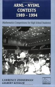 Front cover of ARML-NYSML contests 1989-1994 by Lawrence J. Zimmerman