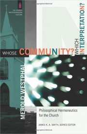 Cover of Whose community? which interpretation? by Merold Westphal