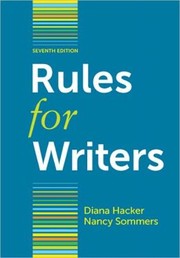 Front cover of Rules for Writers / Edition 7 by Diana Hacker, Nancy Sommers