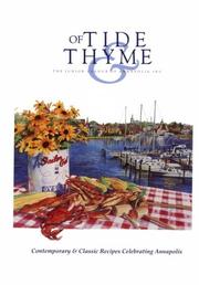 Front cover of Of Tide & Thyme by Inc. Junior League of Annapolis