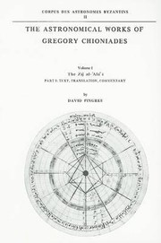 Front cover of The Astronomical Works of Gregory Chioniades by Grēgorios Chioniadēs