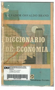Front cover of Diccionario de economía by Salvador Osvaldo Brand