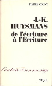 Front cover of J.-K. Huysmans by Pierre Cogny