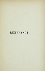 Cover of Rembrandt by Vergile Josz