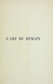 Front cover of L'art de demain by Henry Provensal